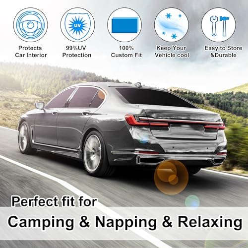TINGLU Window Shades for BMW X1 F48 2016 2017 2018 2019 2020 2021 2022 Accessories Car Side Full Windows Rear Triangular Windshield Sun Shade Sun UV Rays & Privacy Protection for Camping 10PCS - Image 6