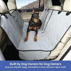 4Knines Dog Rear Seat Cover for Fold Down Seats - Hammock, Grey Regular | Heavy-duty split design fits 60/40 and 50/50 fold-down seats. K9-Shield waterproof protection and a non-slip backing. - Image 3