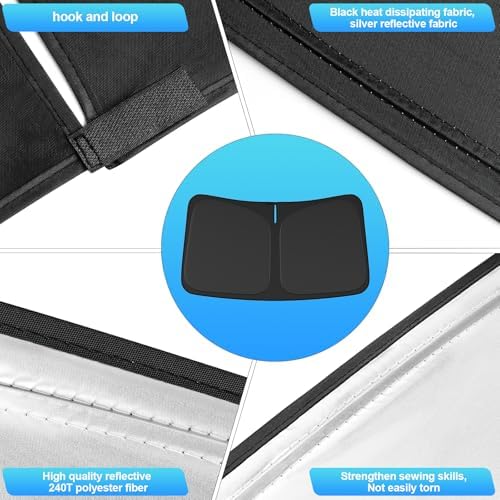 Windshield Sun Shade for Mazda CX-5 2019-2026 Compatible Accessories-4 Layers Custom Fit Foldable Front Window Sunshade Sun Visor Protector, Block UV Rays Keep Your Car Cooler - Image 6