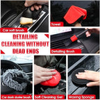 17PCS Car Cleaning Kit, Red Car Interior Detailing Kit with High Power Handheld Vacuum, Detailing Brush Set, Windshield Cleaner, Cleaning Gel, Complete Auto Accessories for Women Girls Gift - Image 4
