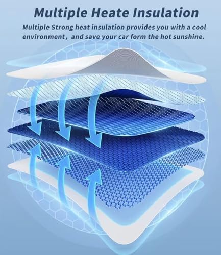Custom-Fit for GMC Windshield Sun Shade, Car Sunshade Cover UV Block Car Front Window with Foldable Sun Shade Cover Cool Protection Visor (for GMC Denali XT) - Image 7