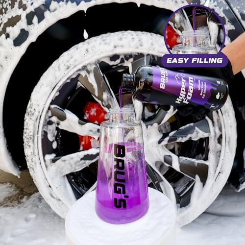 Brug's™ Pro Foam Cannon Clear Edition V2 - Professional Car Wash Foam Gun for Pressure Washer - Adjustable Spray Blaster, 1.1mm Orafice, Wide Neck Bottle, 1/4" Quick Connector - Snow Foam Cannon - Image 4