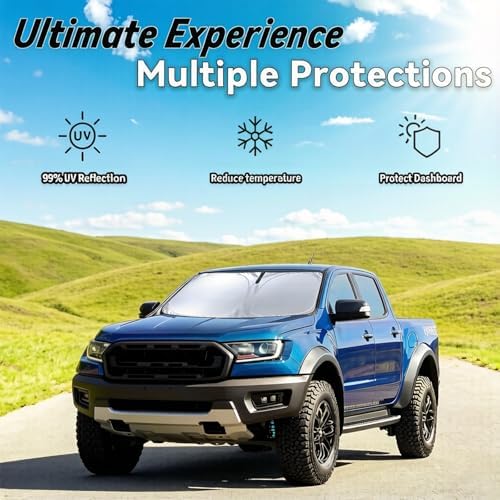 Windshield Sun Shade for 2019-2026 Ford Ranger (XL, XLT, Lariat) - Image 3