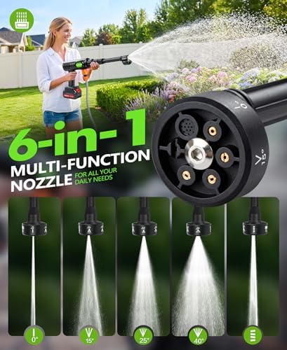 PoolLeader Cordless Car Cleaning Tool with 6-in-1 Nozzle & Foam Cannon - Image 3