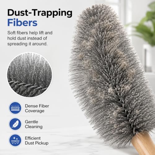 Tower Fan Cleaner, Bendable Microfiber Duster for Electric Fan and Blinds, Reusable Fan Cleaning Brush, Flexible Dust Collector for Cobwebs, Vents, Window Blinds & Hard-to-Reach Areas (Mix-2PC) - Image 4