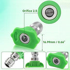 Pressure Washer Tips, 25 Degree Green Nozzle for Clean Cars, 7 Pack - Image 3