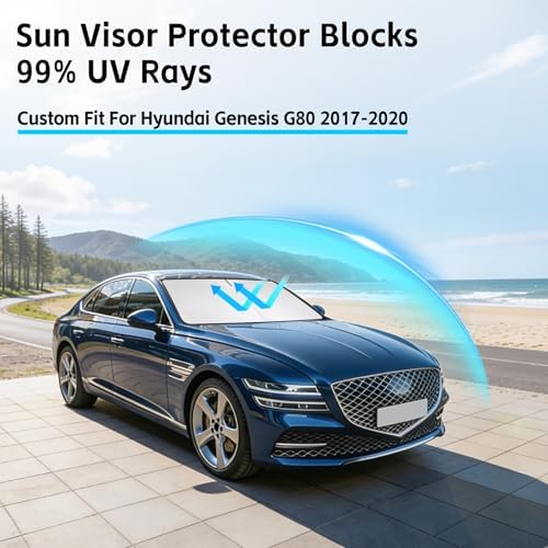Windshield Sun Shade for Genesis G80 2017-2020 Sunshade - Image 2