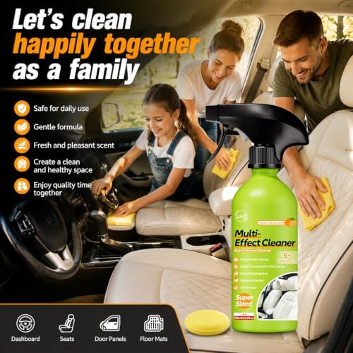 Car Interior Polish Ceiling Foam Headliner Roof Fabric Cleaner Spray Kit - Image 4