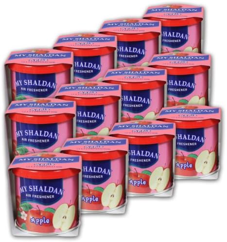 Pack of 12 My Shaldan Japanese Car Cup-Holder Natural Air Freshener Cans (Apple Scented) by AutoDynasty