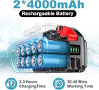 Cordless Portable Washer, Brushless Motor, 4 Speed Modes, 6-in-1 Swivel Nozzle, 2 x 4.0 Ah Batteries, 5 m Hose, Lightweight Handheld Car Washer for Home, Garden - Image 6