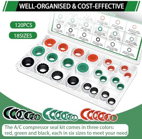 120PCS A/C Compressor Seal Washers Assortment Kit, A/C Gaskets - Image 5