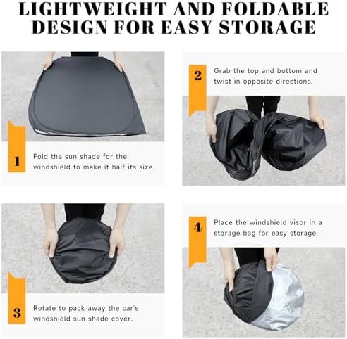 Car Windshield Sun Shade for Honda 2012-2015 Civic Accessories (OEM Design) Reflective Foldable Heat Insulation Sunshade for Ultimate Protection - Image 4