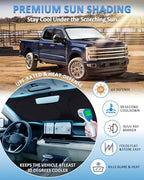 Sunshade for Ford Super Duty F250 F350 F450 F550 2010-2026 Sun Shade - Image 2