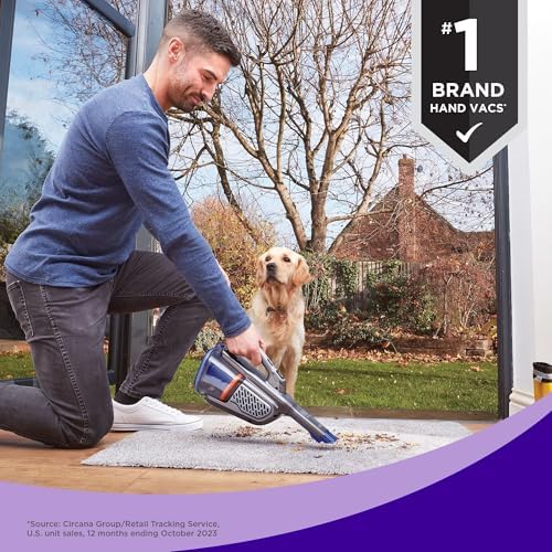 BLACK+DECKER dustbuster furbuster Pet Hair Vacuum with Motorized Pet Hair Brush, Handheld Vacuum Cordless for Home and Car, Rechargeable, Portable, Powerful Suction, AdvancedClean (HHVK515JP07) - Image 3