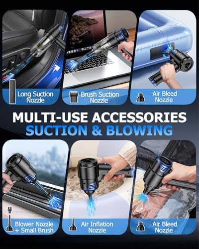 AHNR Handheld Car Vacuum Portable Cordless, 16000PA Hand Vacuum Cleaner - Image 3