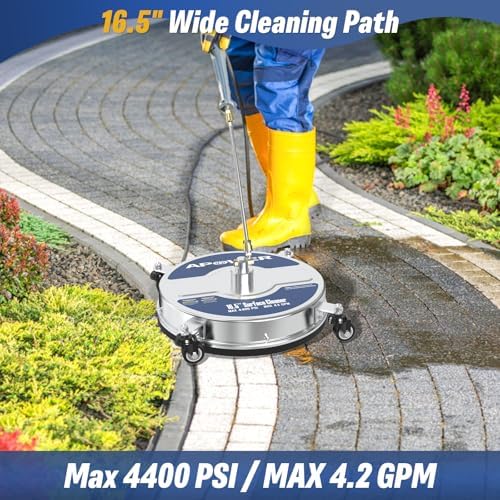 16.5" Pressure Washer Surface Cleaner Attachment with 4 Wheels - Image 2