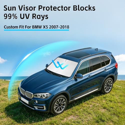 Windshield Sun Shade for BMW X5 2007-2018 Sunshade - Image 2