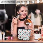 Makeup Bag Dog Paw Makeup Bags For Purse Pouch, Colorful Cat Paws Dogs Print Travel Toiletry Bag Cosmetic Bag Makeup Bags Flax Makeup Organizer Bag Pencil Pouch For Man Woman - Image 2
