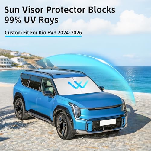 Windshield Sun Shade for Kia EV9 2024-2026 Sunshade - Image 2