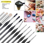 PANDAFLY Miniature Paint Brushes Drybrush Set, 12 Sizes - Image 4