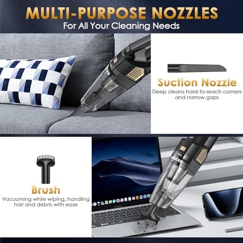 Gxzsk Handheld Vacuum Cordless, Rechargeable Hand Held Car Vacuum Cleaner - Image 3