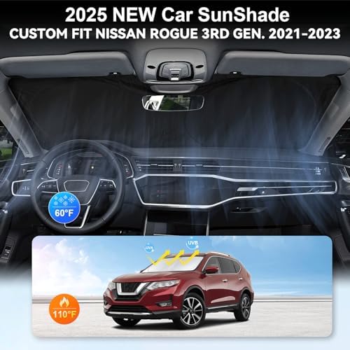 Windshield Sunshade for Nissan Rogue 3rd Gen 2021-2025 2026 Window Shade - Image 4