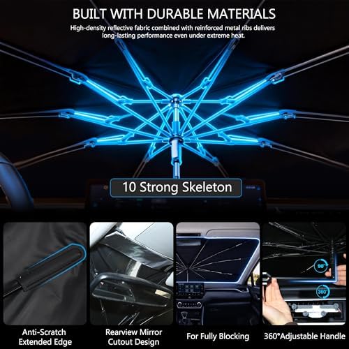Car Windshield Sun Shade Umbrella Universal for Compact Sedan & SUV - Image 5