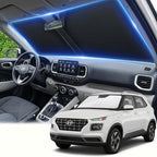 Windshield Sun Shade for Hyundai Venue 2020-2024 2025 Sunshade Front Window Shade Custom Fit Venue Accessories Sun Visor Foldable Shade Blocks UV Rays Accessories by AuyNeas