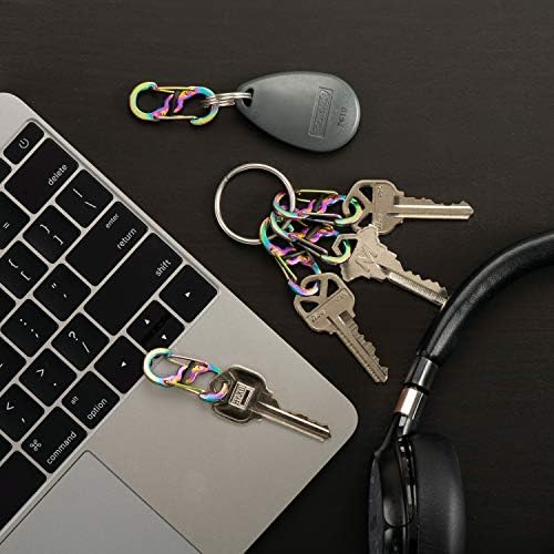 Nite Ize S-Biner MicroLock Stainless Steel - Micro-Sized Dual Carabiner for Keys, Pet Tags & Small Accessories - Center Locking Lever - Twist-to-Lock - Image 2