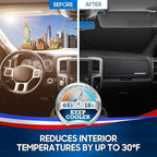 Motor Trend Statue of Liberty Washington Monument Windshield Sun Shade America 250 Pop Up Patriotic Car Sunshade Split Design Protection Heat Blocker Foldable Cover Truck SUV 4th of July Memorial Day - Image 4