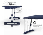 Limitless TotalDesk Portable Workstation and Lap Desk with Adjustable Height & Tilt (Navy) - Image 6