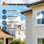 10 Pack 9 FT Pressure Washer Wand, Gutter Cleaning Tools from the Ground - Image 2