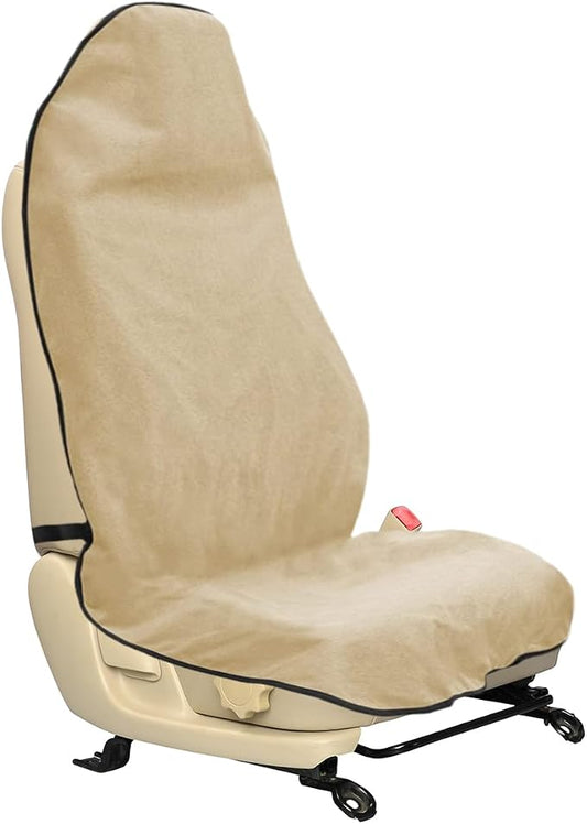 ZIMISI Waterproof Car Seat Cover Towel, Non-Slip Car Seat Protector for Gym Workouts, Running, Swimming, Beach & Hiking, Universal Sweat Towel Cloth for Cars, SUVs, Trucks (Beige) by Unknown