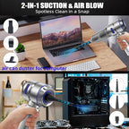WINWEND Portable Car Vacuum - 22000PA Cars Vacuum Cleaner High Power 4 in 1 Compressed Air Duster & Air Blower & Pump Hand Held Vacuums Cordless with Brushless Motor for Car Home Office Blue - Image 3