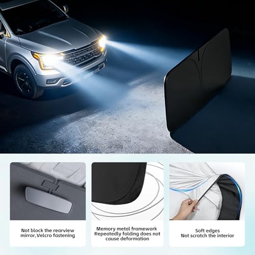 Windshield Sun Shade for Kia Carnival 2015-2026 Sunshade - Image 5