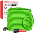 YAMATIC Flexible Pressure Washer Hose 50 FT 1/4", M22-14mm Females by YAMATIC