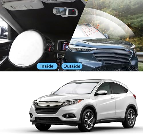 TINGLU Sun Shade for Honda HRV HR-V 2016-2022 Accessories Windshield Sun Shade Window Shade UV Rays Protection Sun Visor Cover with Steering Wheel Sunshade Storage Bag - Image 6