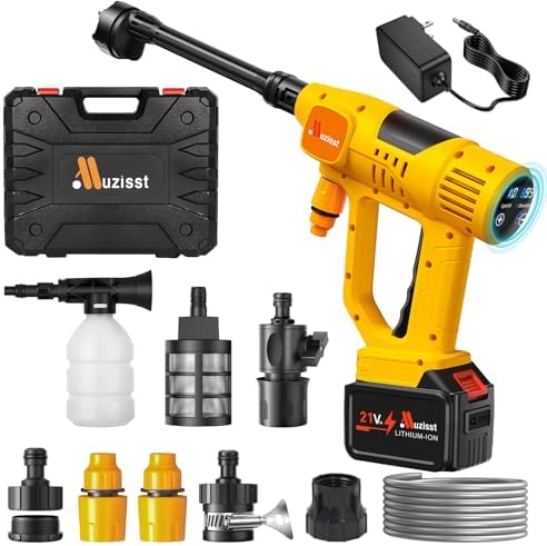 1100PSI Cordless Car Washer,Portable Battery Powered Cleaning Tool by Muzisst