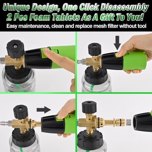 BEAR FORCE Innovative Brass Foam Cannon Pro+ for Pressure Washer, Car Wash - Image 4