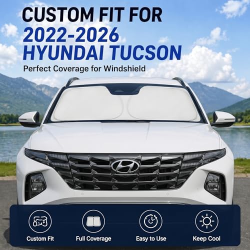 Custom Fit Windshield Sun Shade for Hyundai Tucson 2022-2026 - Image 2