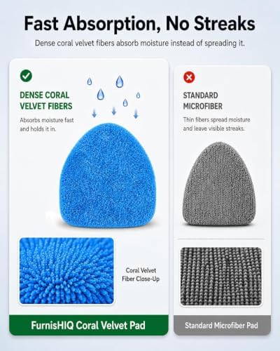 25.5" Extra-Long Reach – Super Absorbent Coral Velvet Windshield Cleaner Tool, Streak-Free Windshield Cleaning Tool Kit with 5 Pads, 2 Spray Bottles & Storage Bag for Auto Glass & Home Windows, Blue - Image 3