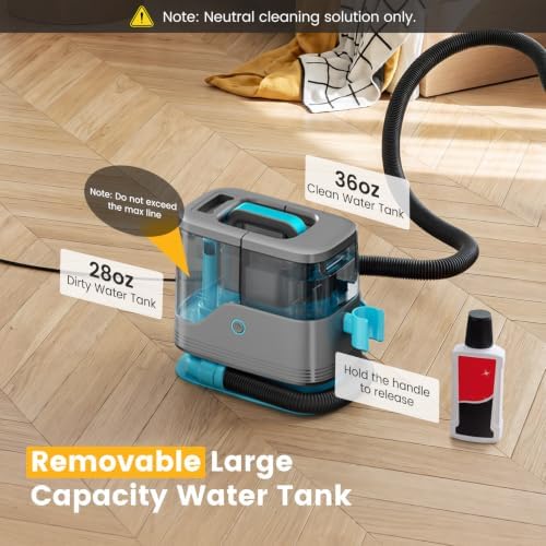 NEWBULIG Carpet and Upholstery Cleaner Machine Portable Carpet Shampooer - Image 3