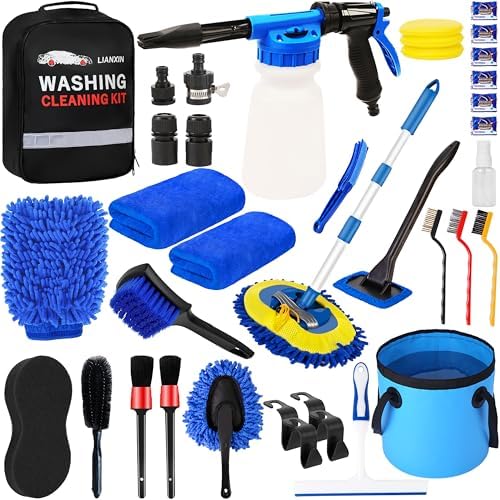 Car Wash Detailing Kit, Car Washing Kit with Foam Gun, Car Wash Brush by LIANXIN