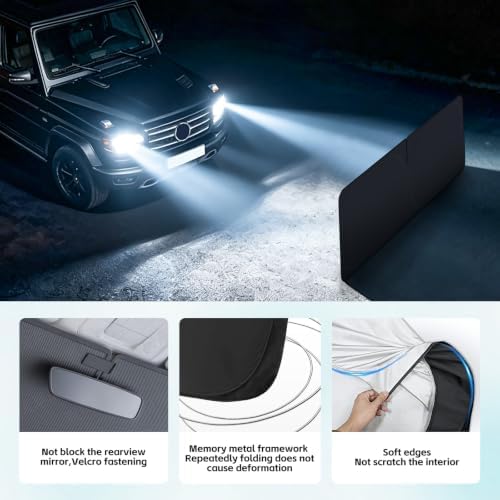Windshield Sun Shade for Mercedes Benz G-Class G550 G55 G63 G65 1990-2018 - Image 5