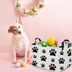 Rectangular Dog Basket,Nursery Hamper,Collapsible canvas kids toy storage box,Kids room storage basket,Gift Basket(Dogs) - Image 3