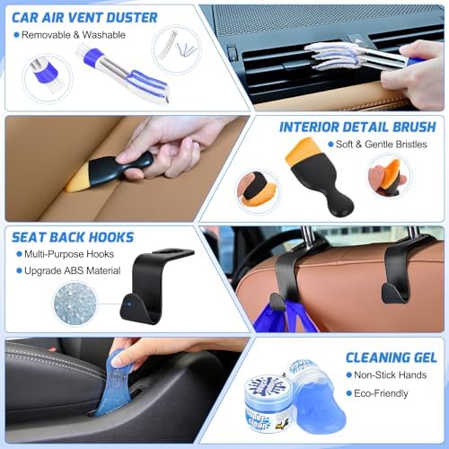 Nilight 52PCS Car Detailing Kit for Interior Exterior Car Care, Blue - Image 4