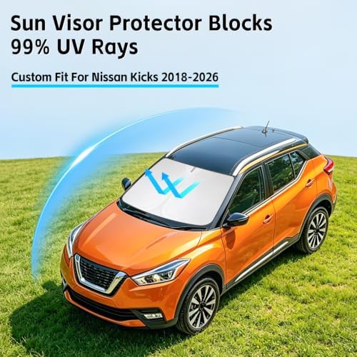 Windshield Sun Shade for Nissan Kicks 2018-2026 Sunshade - Image 2