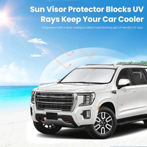 Windshield Sunshade for 2021-2025 2026 GMC Yukon/Yukon XL Window Shades - Image 5