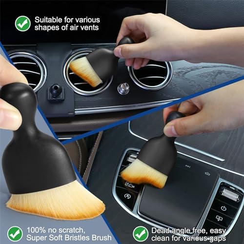 Fitosy Car Interior Duster Detail Brush Cleaning Gel Kit, Dust Remover - Image 5