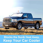 TINGLU Sun Shade for Dodge RAM 2500 3500 2010-2024 2025 2026 Accessories Windshield Sun Shade Window Shade UV Rays Protection Sun Visor Cover with Steering Wheel Sunshade Storage Bag - Image 5